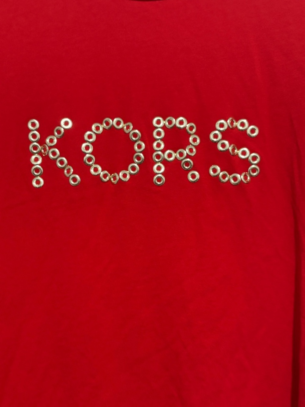 Red Tee with Embellished KORS Logo - Picture 3 of 4